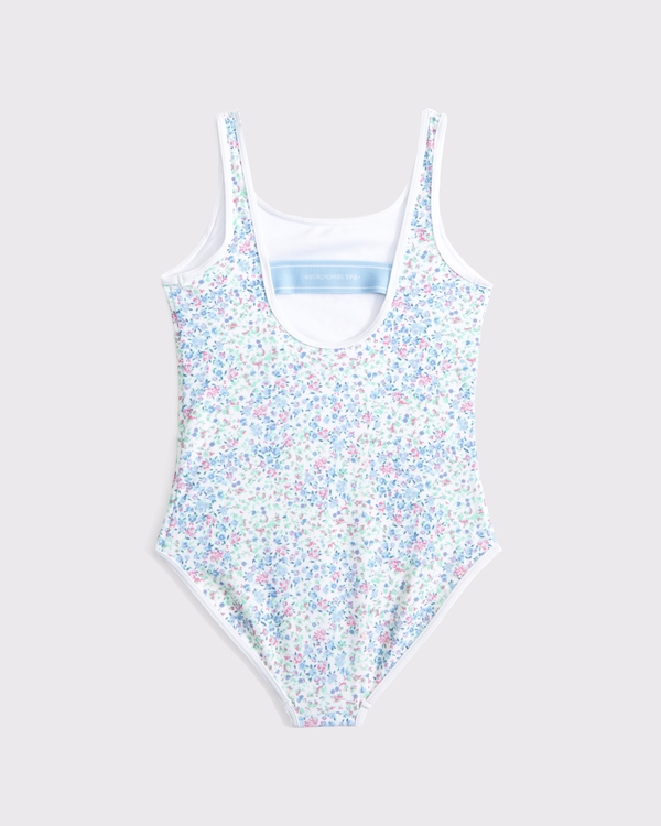 ypb one-piece swimsuit, White Floral view 2