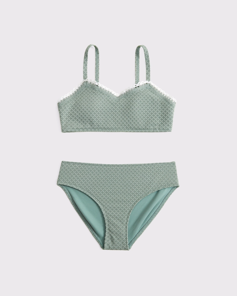 triangle trim two-piece swimsuit