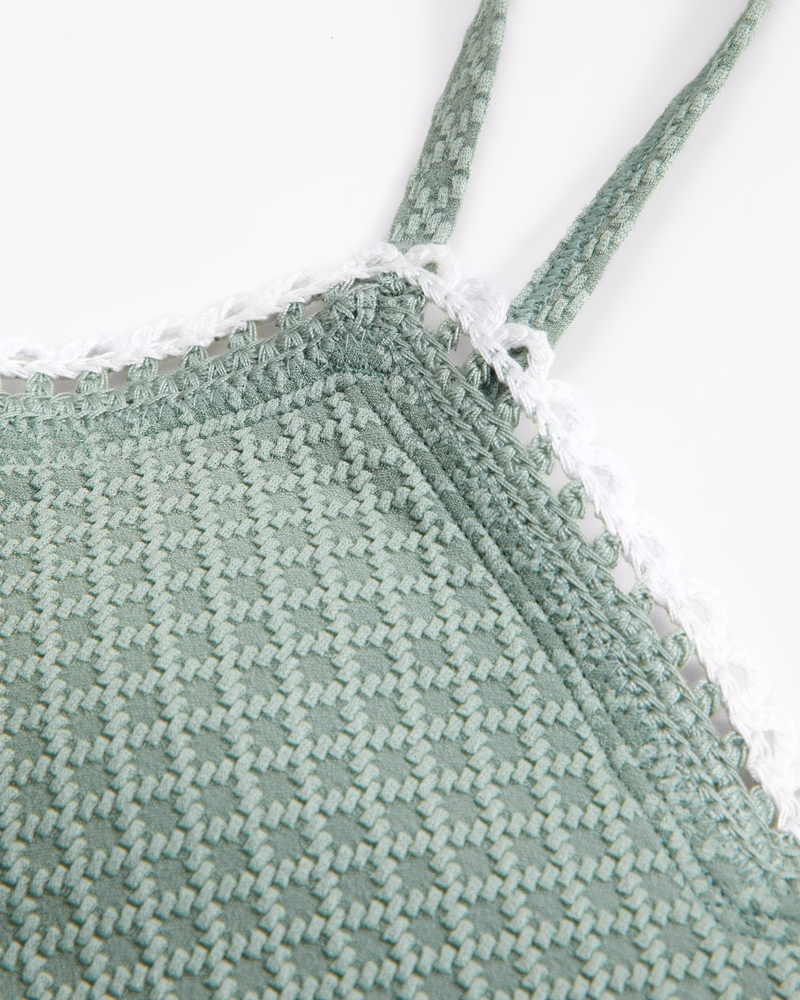 triangle trim two-piece swimsuit