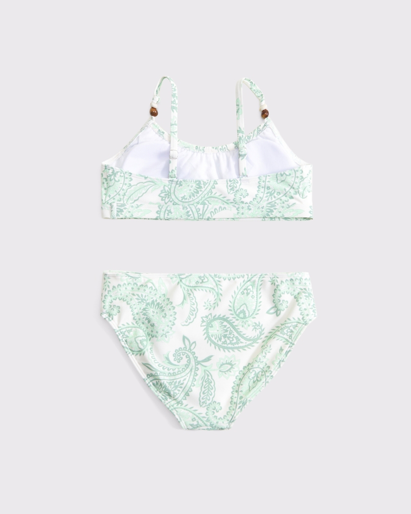 beaded scoopneck two-piece swimsuit
