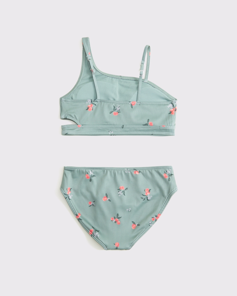 asymmetrical cutout two-piece swimsuit
