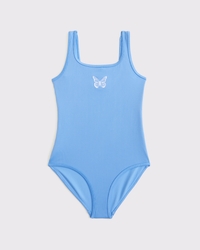 scoopneck one-piece swimsuit
