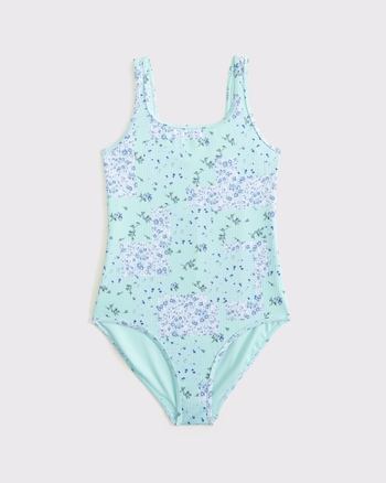scoopneck one-piece swimsuit