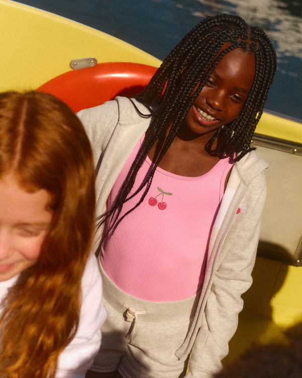 scoopneck one-piece swimsuit, Pink view 1