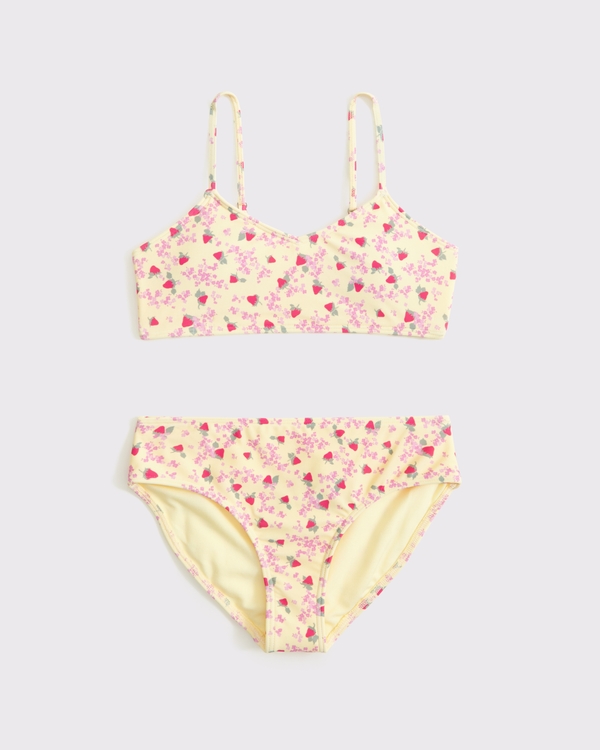 triangle two-piece swimsuit, Yellow Pattern view 1