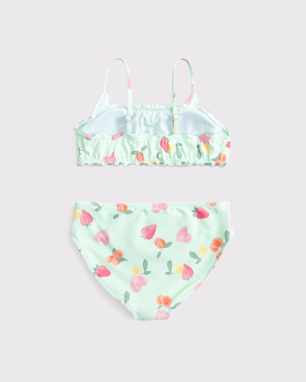 lettuce edge scoopneck two-piece swimsuit, Mint Pattern view 2