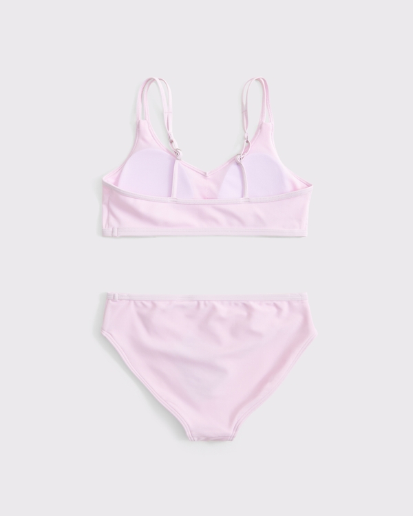 double-strap triangle two-piece swimsuit, Light Pink view 2