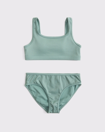 scoopneck two-piece swimsuit