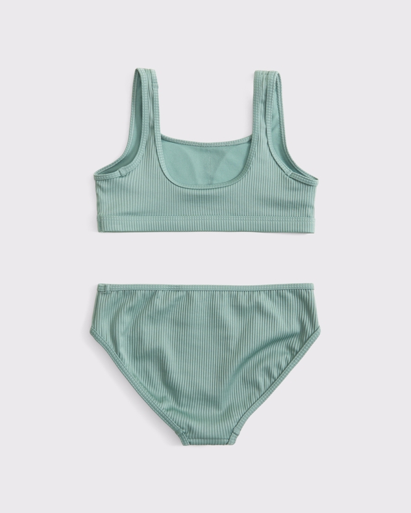 scoopneck two-piece swimsuit, Sage Green view 2