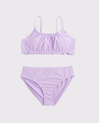 lettuce edge scoopneck two-piece swimsuit