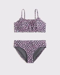 lettuce edge scoopneck two-piece swimsuit