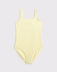 scoopneck one-piece swimsuit