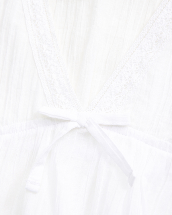 short-sleeve kaftan coverup, White view 2