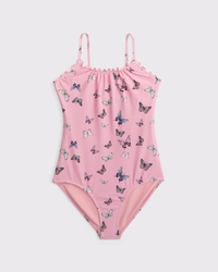 lettuce edge scoopneck one-piece swimsuit