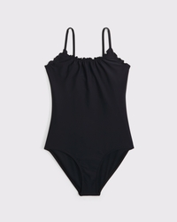 lettuce edge scoopneck one-piece swimsuit
