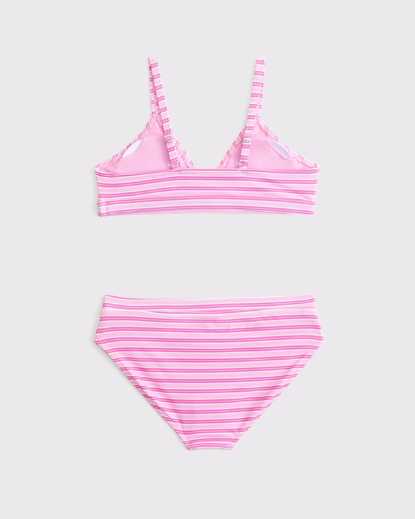 triangle two-piece swimsuit, Pink Stripe view 2
