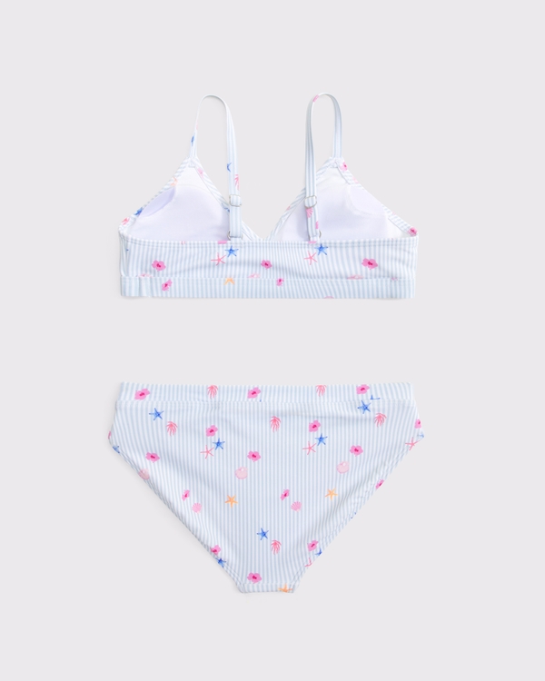 triangle two-piece swimsuit, Light Blue Pattern view 2