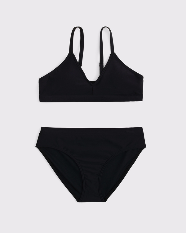 triangle two-piece swimsuit, Black view 1