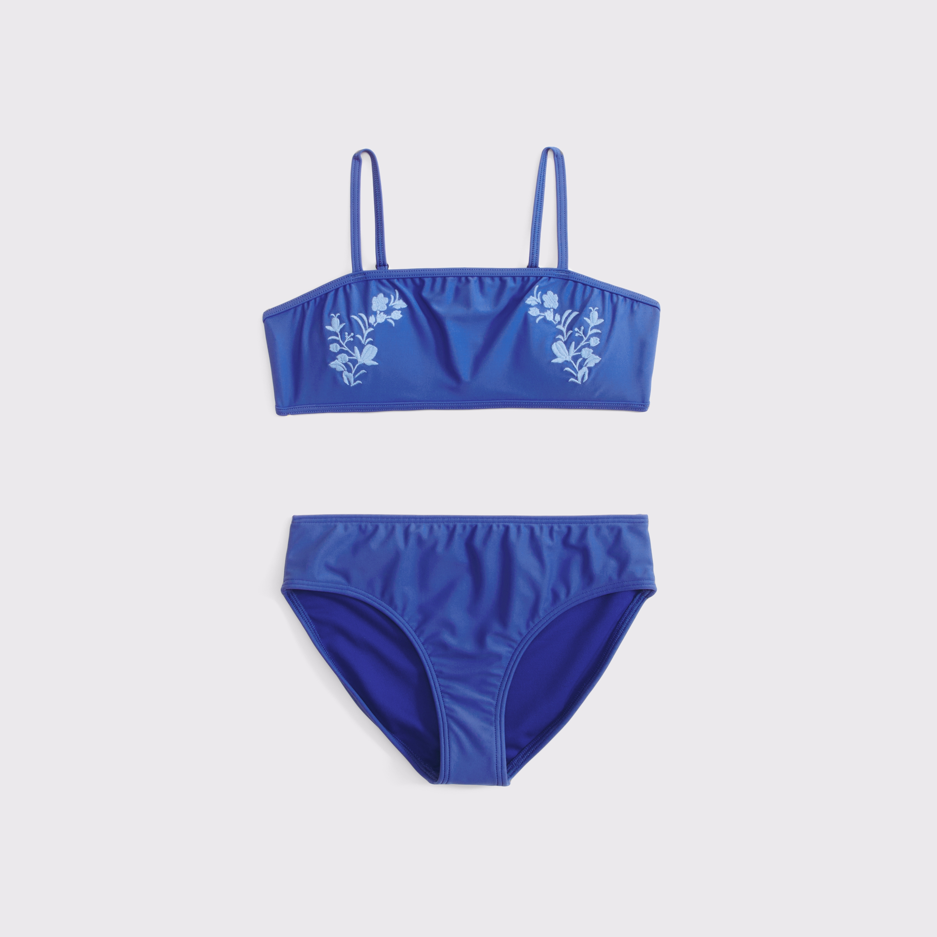 Купальник для детей, бандо, вышивка, 2 предмета — Abercrombie & Fitch, цвет: Синий