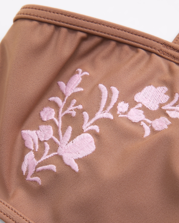 embroidered bandeau two-piece swimsuit