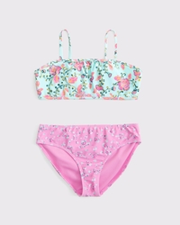 embroidered bandeau two-piece swimsuit