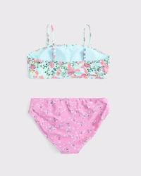 embroidered bandeau two-piece swimsuit
