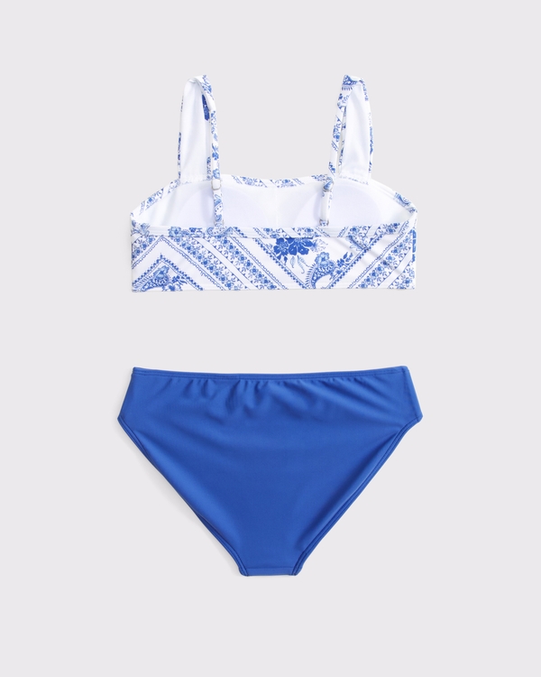 bandeau two-piece swimsuit, Blue Pattern view 2