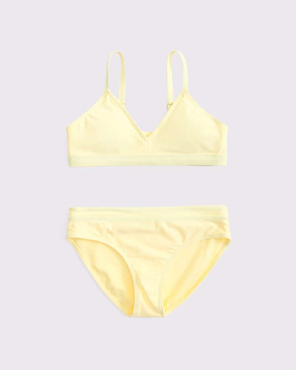 triangle two-piece swimsuit, Yellow view 1