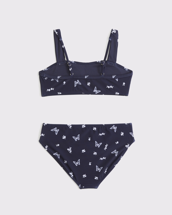 bandeau two-piece swimsuit, Navy Pattern view 2