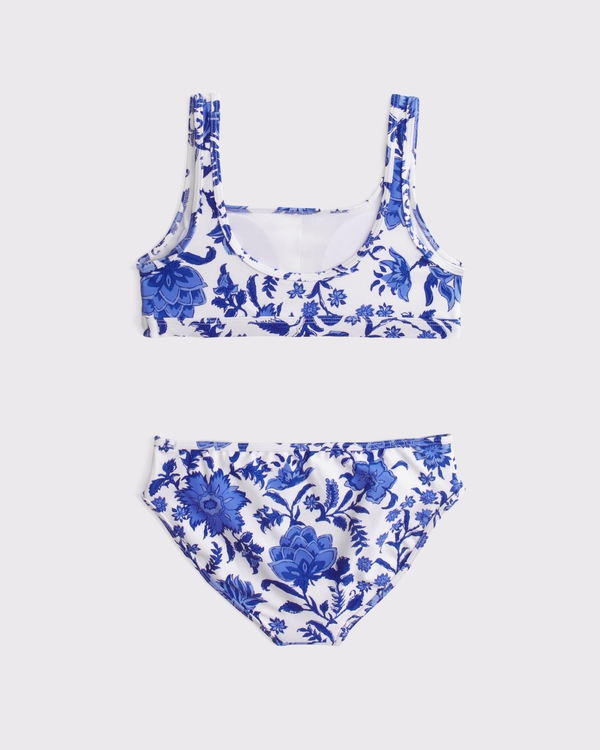 scoopneck two-piece swimsuit, Light Blue view 2