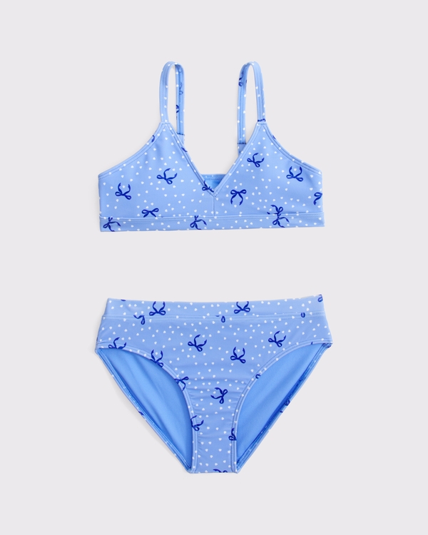 triangle two-piece swimsuit, Blue Pattern view 1