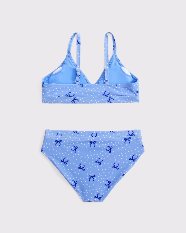 triangle two-piece swimsuit, Blue Pattern view 2