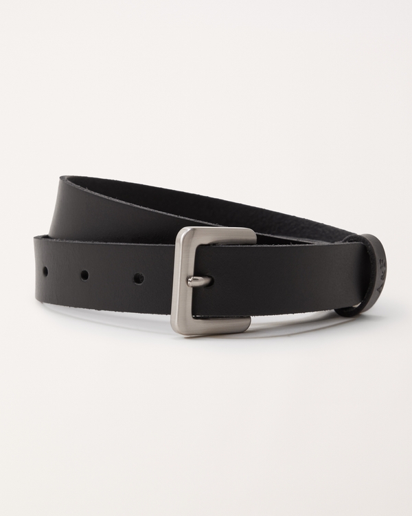 leather belt, Black view 1
