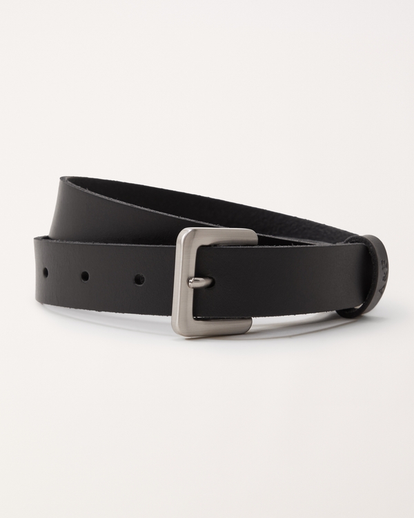 leather belt, Black