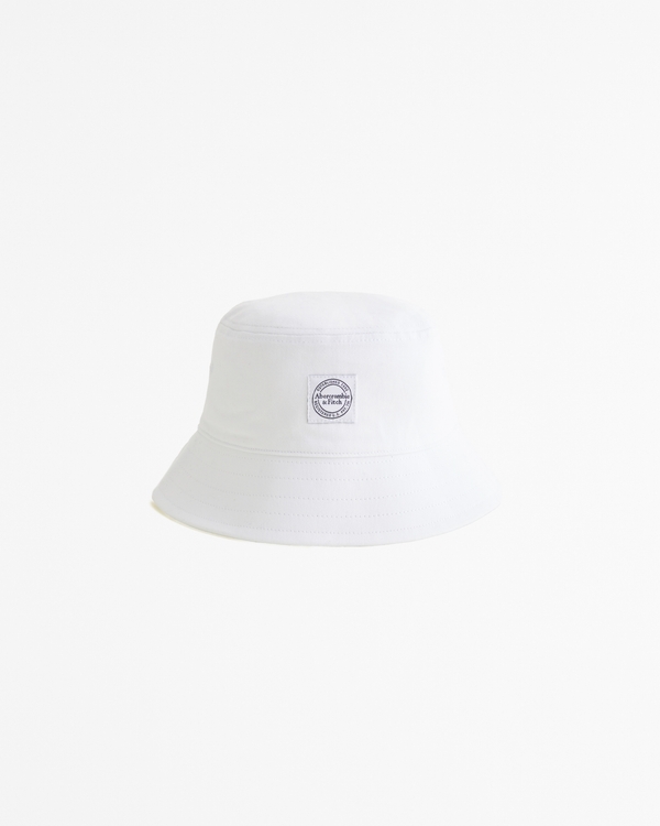 logo bucket hat, White