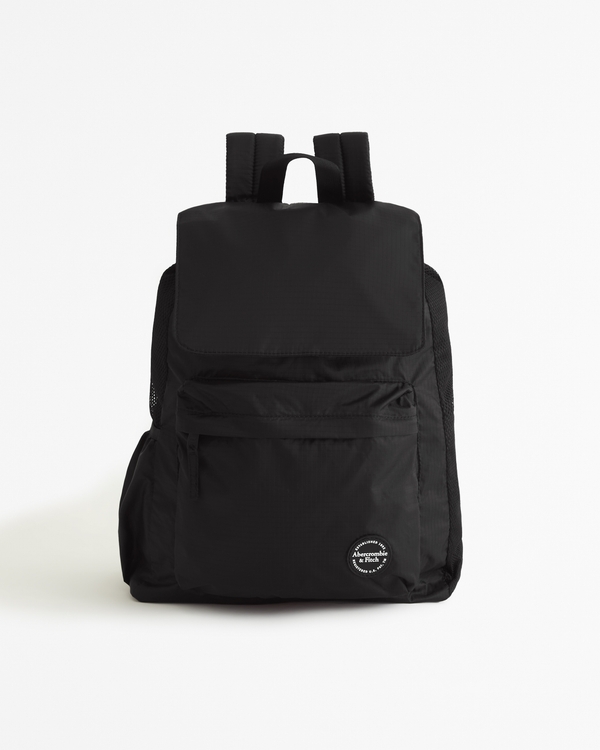 logo backpack, Black