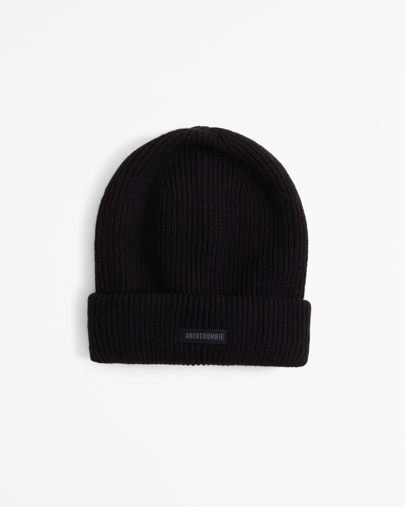 logo knit beanie