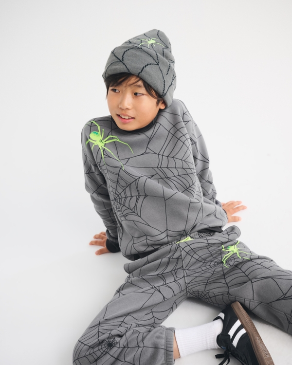 halloween graphic beanie, Gray view 1