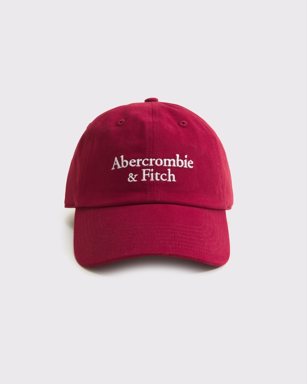 logo baseball hat, Red view 1