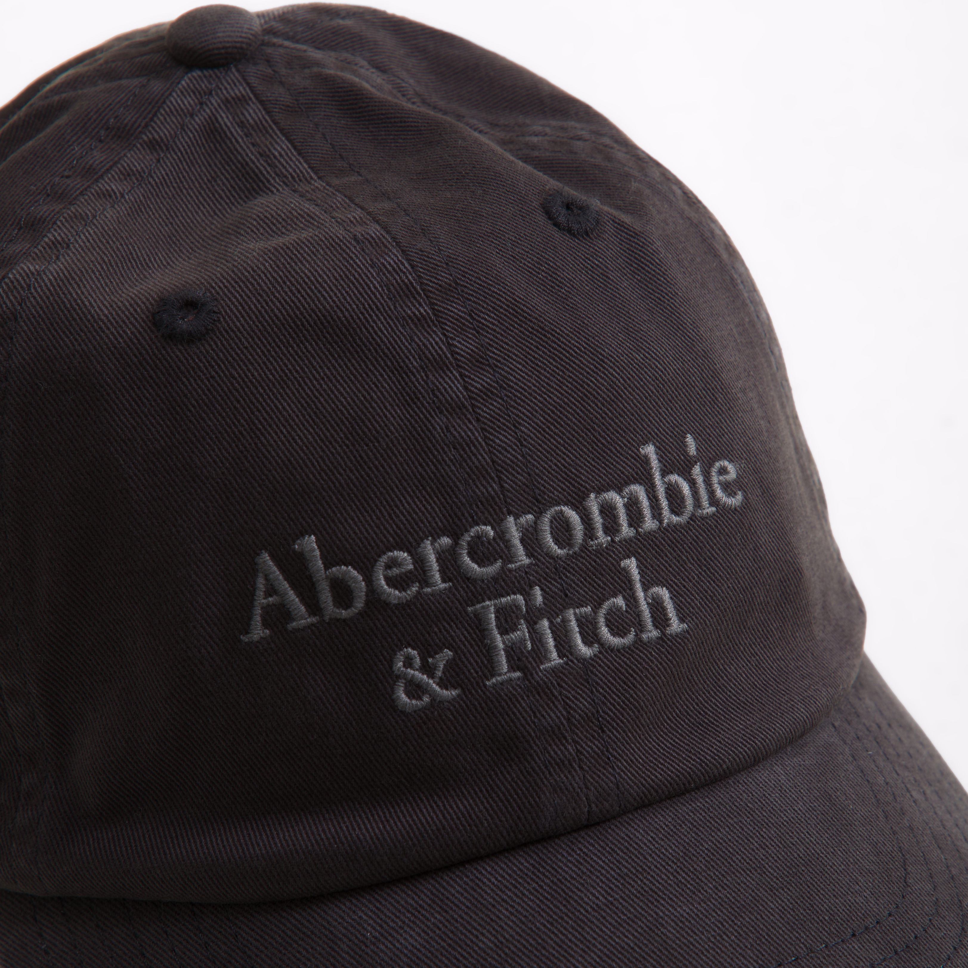 Abercrombie & Fitch Logo Baseball Hat In Gray