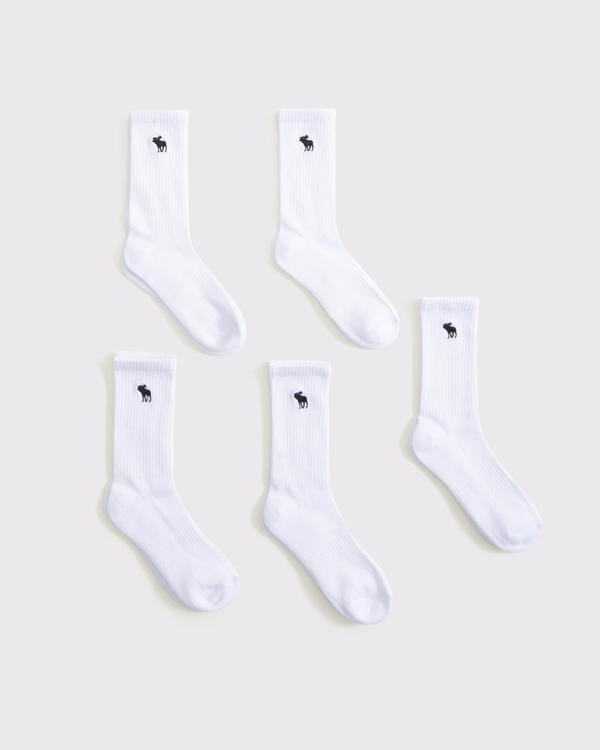 5-pack calf socks, White view 1