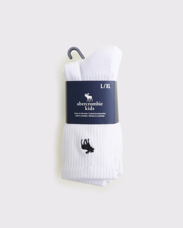 5-pack calf socks, White view 2