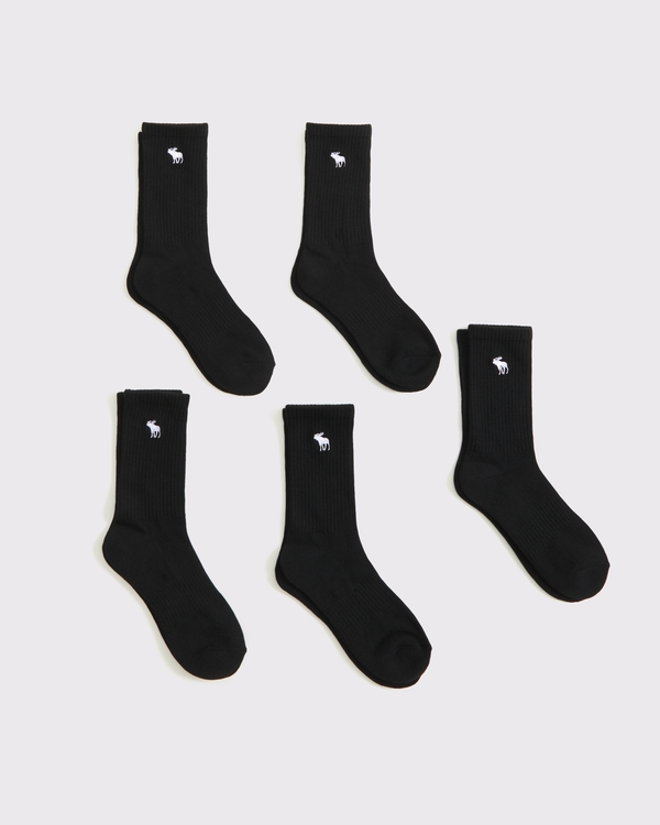 5-pack calf socks, Black view 1