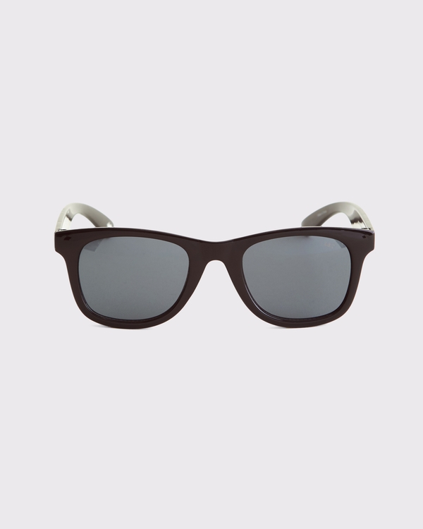 square sunglasses, Black view 1