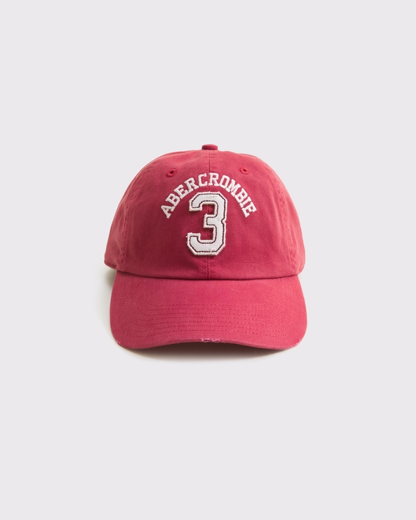 logo baseball hat, Red view 1