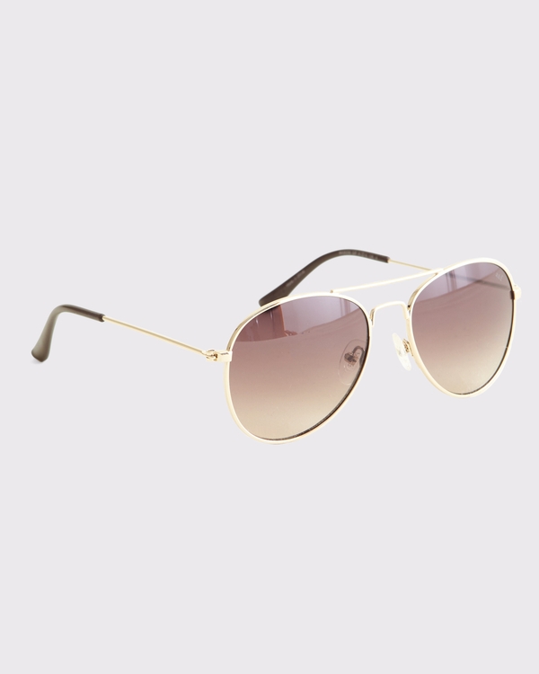 aviator sunglasses, Gold view 2