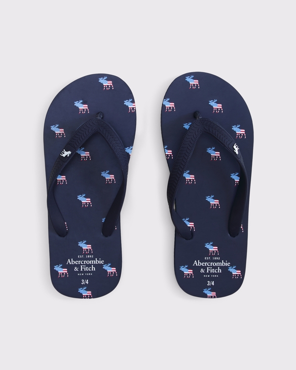 icon flip flops, Navy Pattern view 1