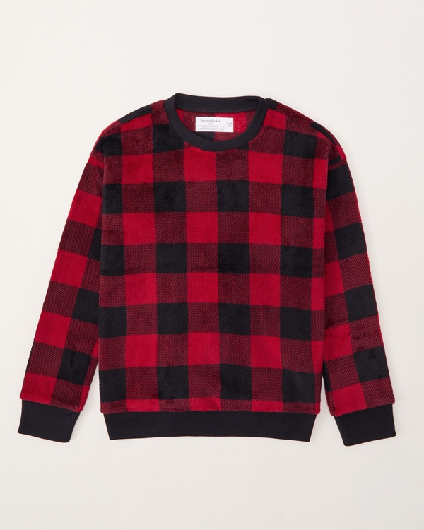 long-sleeve flannel pajama top