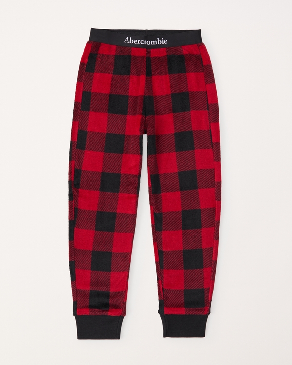 flannel pajama joggers, Red Plaid