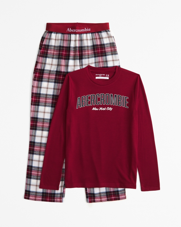 flannel pajama set, Red Plaid